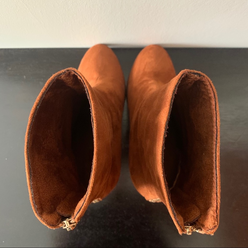 Cognac Boot Block Heel - Picture 8 of 8